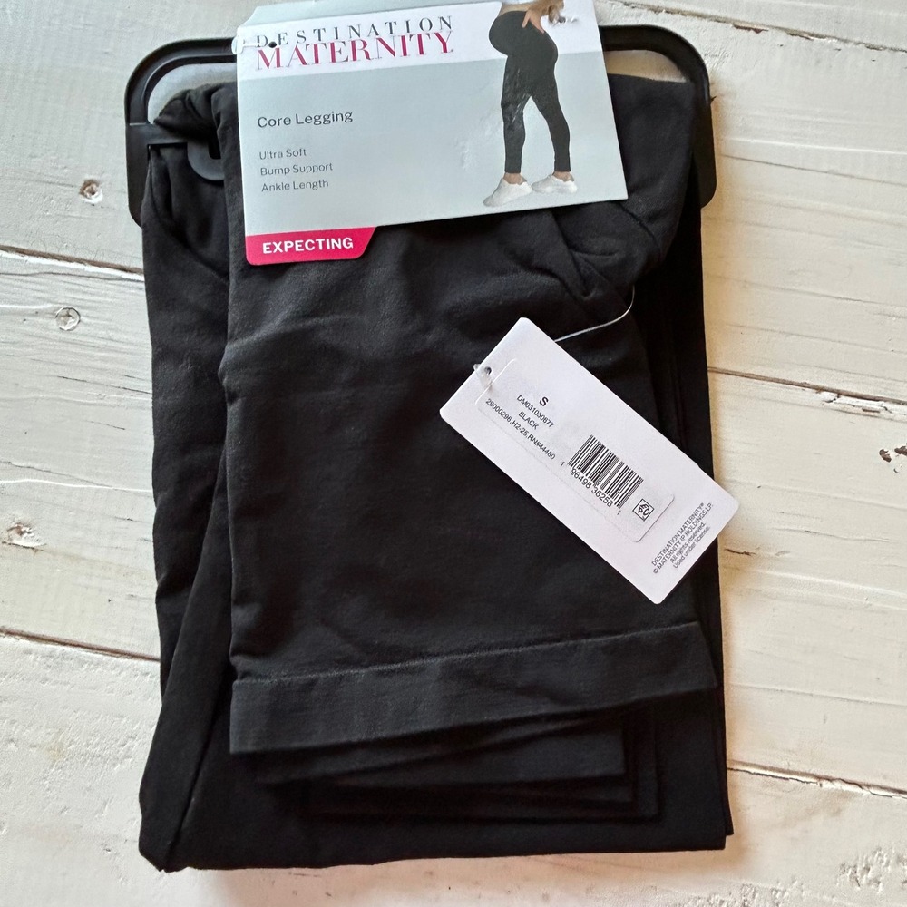 Destination Maternity Core Legging Black Bump Support Ankle Length S DM031030677